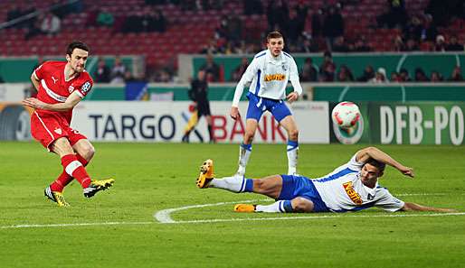 Christian Gentner (l.) erzielte mit seinem Schuss das 1:0 für den VfB Stuttgart