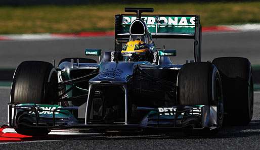 Mercedes-Neuzugang Lewis Hamilton hinterließ am dritten Testtag einen starken Eindruck