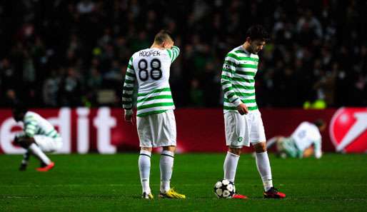 Im Hinspiel hingen die Köpfe: Celtic spielte gut, war aber in der Abwehr zu naiv und verlor 0:3