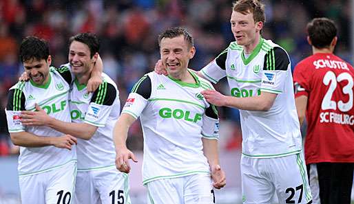 Ivica Olic (2 v.r.) war der Matchwinner im Spiel gegen Freiburg. Der Kroate erzielte zwei Tore