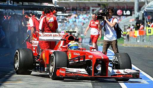 Fuß vom Gas bevor es in die Box geht! Felipe Massa war nicht nur auf der Strecke schnell unterwegs