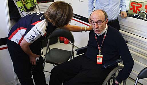 Privat und beruflich ein Team - Sir Frank Williams (r.) und seine Tochter Claire Williams (l.)