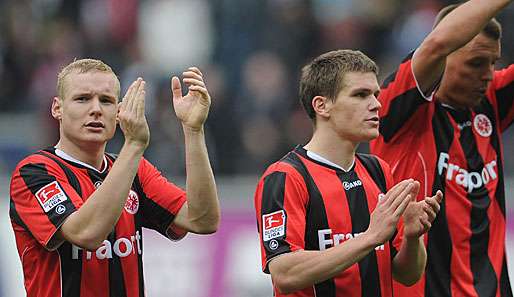 Sebastian Rode (l.) und Sebastian Jung (m.) haben sich in dieser Saison deutlich entwickelt