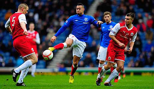 Kane Hemmings und den Rangers genügte ein 0:0 beim FC Montrose um als Aufsteiger festzustehen