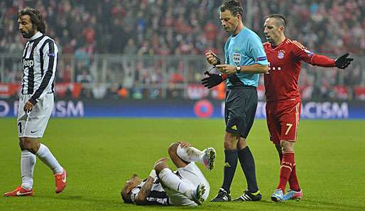 Franck Riberys Tritt gegen Arturo Vidal blieb erst einmal ohne Folgen