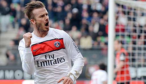 Beim 2:0-Erfolg bei Stade Reims gab David Beckham einen Assist. PSG bleibt so an der Tabellenspitze