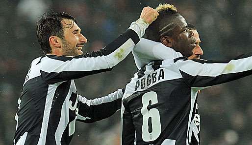 Zwei Auserwählte für ein Juve-Wunder: Mirko Vucinic (l.) und Paul Pogba