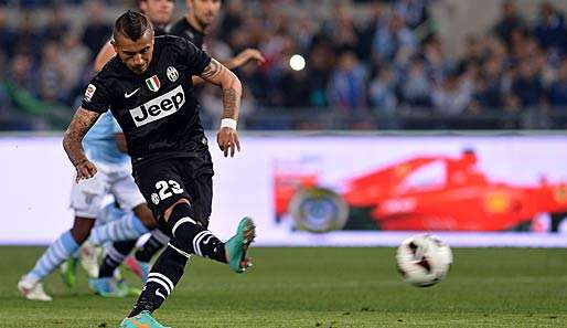 Arturo Vidal traf per Strafstoß zur Juventus-Führung gegen Lazio Rom