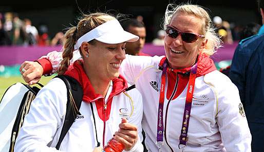 Barabara Rittner (r.) hofft beim Fed-Cup auf ein gutes Ergebnis ihrer Mädels und Angelique Kerber