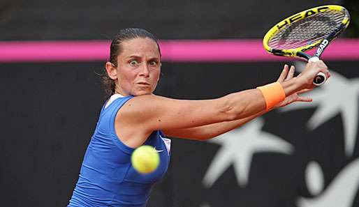 Roberta Finci aus Italien setzte sich gegen die Tschechin Lucie Safarova in drei Sätzen durch