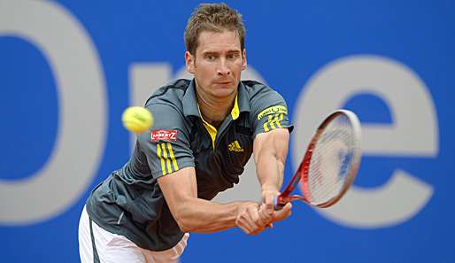 Florian Mayer steht in München nach einerm mühevollen Auftritt im Achtelfinale
