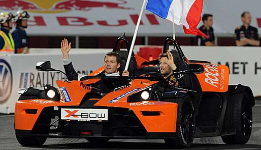 Sebastian Ogier (l.) ist regelmäßiger Gast beim Race of the champions