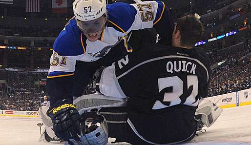 L.A.-Kepper Jonathan Quick verlor sogar seine Maske - blieb aber ohne Gegentor