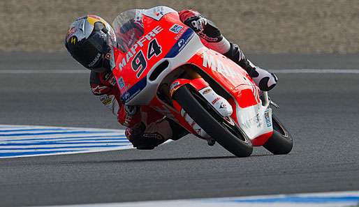 Moto3-Pilot Jonas Folger hat in Jerez seinen ersten Podestplatz der Saison eingefahren