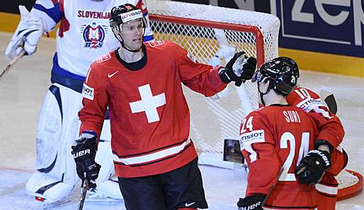 Mit einem 7:1-Kantersieg gegen Slowenien feiert die Schweiz den vierten Sieg im vierten Spiel