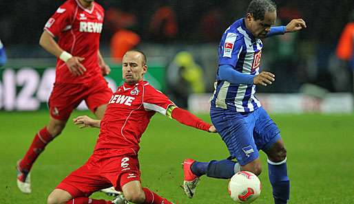 Im Hinspiel trennten sich Köln und Berlin 1:1 - die Treffer erzielten Ronny (r.) und McKenna