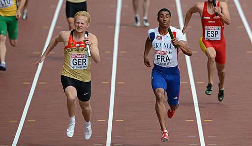 Martin Keller (l.) lief die 100 Meter in 9,99 Sekunden und ist damit schnellster Deutscher jemals