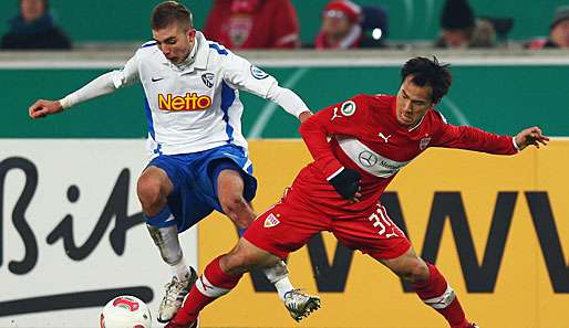 Werden auch in der Liga nun aufeinandertreffen: Christoph Kramer (l.) und Shinji Okazaki