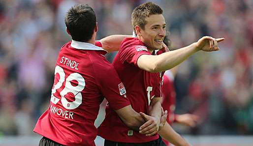 Hannover-96-Stürmer Artur Sobiech traf im Länderspiel gegen Liechtenstein