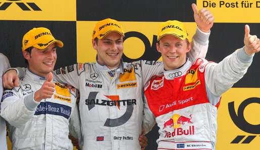 2012 standen alle Hersteller auf dem Podest: Spengler (l.) siegte vor Paffett (M.) und Ekström