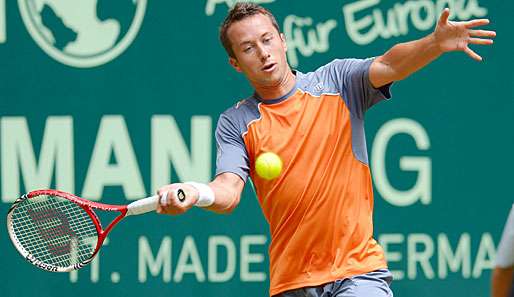 In Halle an der Saale hat der deutsche Tennisprofi Philipp Kohlschreiber das Viertefinale erreicht