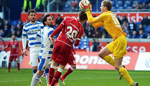 Felix Wiedwald (r.) vom MSV Duisburg soll offenbar zweiter Torhüter in Frankfurt werden