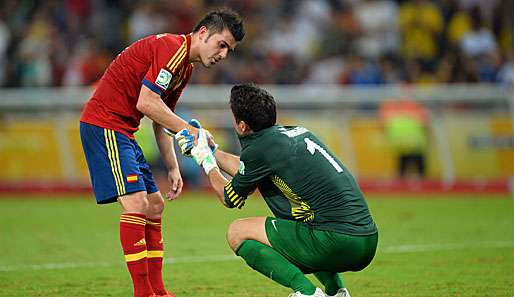 David Villa und Spanien dominieren im Moment den Confed Cup in Brasilien