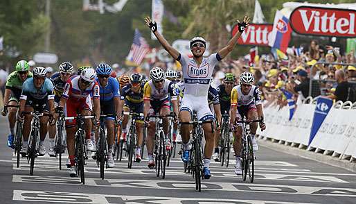 Marcel Kittel verwies den Olympiadritten Alexander Kristoff aus Norwegen auf Platz zwei