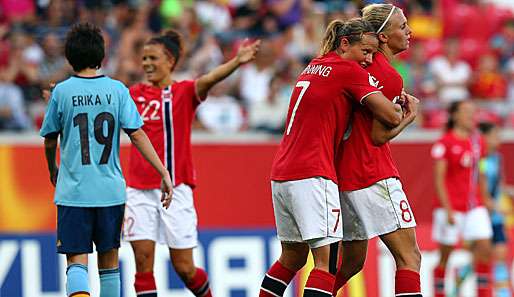 Die norwegischen Fußballerinnen stehen nach einem Sieg über Spanien im Halbfinale