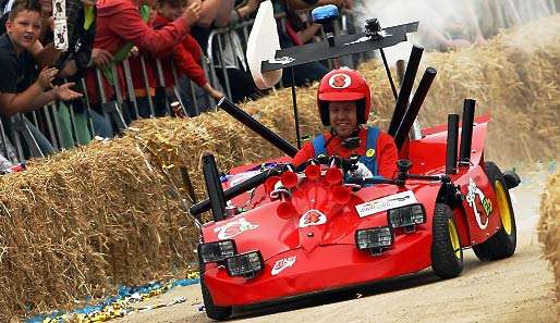 Sebastian Vettel übte kürzlich schon in Super-Mario-Verkleidung für seinen Auftritt in Ungarn