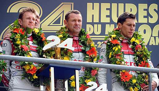 Hier könnte ihr Rennstall stehen: Allan McNish und seine Kollegen feiern ihren Sieg 2013