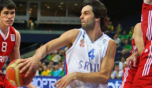 Point Guard Milos Teodosic spielt seit 2007 für die serbische Nationalmannschaft