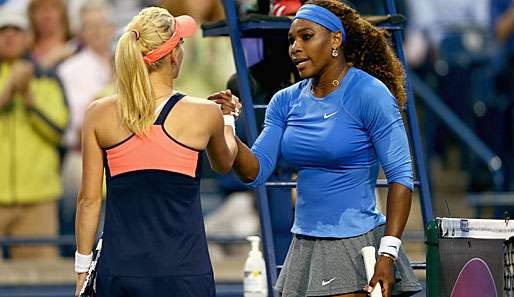 Serena Williams (r.) holte im sechsten Duell mit Agnieszka Radwanska (l.) den sechsten Erfolg 