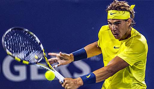 Rafael Nadal hatte im Finale von Montreal keinerlei mProbleme mit  Milos Raonic
