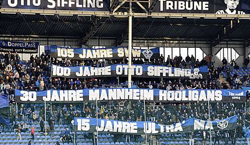 Fans von Waldhof Mannheim feierten im Dezember 2012 diverse Jubiläen