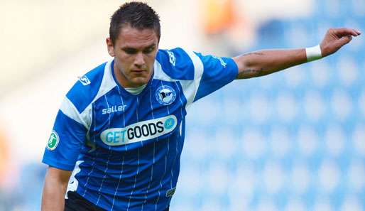 Pascal Testroet erzielte in der vergangenen Saison in 32 Drittliga-Spielen fünf Tore für die Arminia