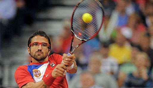 Janko Tipsarevic verlor sein Match gegen den Kanadier Milos Raonic