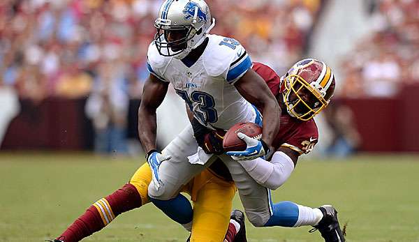 Nate Burleson (vorne) wird den Detroit Lions vorraussichtlich mehrere Monate fehlen