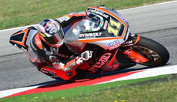 Leider beendete Sandro Cortese das Rennen nicht auf, sondern neben dem Bike