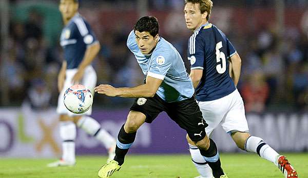 Luis Suarez muss mit Uruguay den Umweg über die Playoffs gegen Jordanien gehen