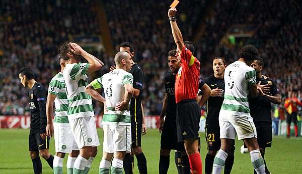 Der Auslöser: Scott Brown fliegt gegen den FC Barcelona vom Platz