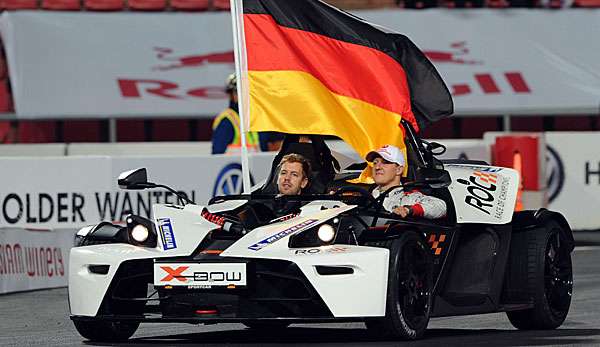Sebastian Vettel (l.) und Michael Schuhmacher (r.) bildeten 2012 das Team Germany