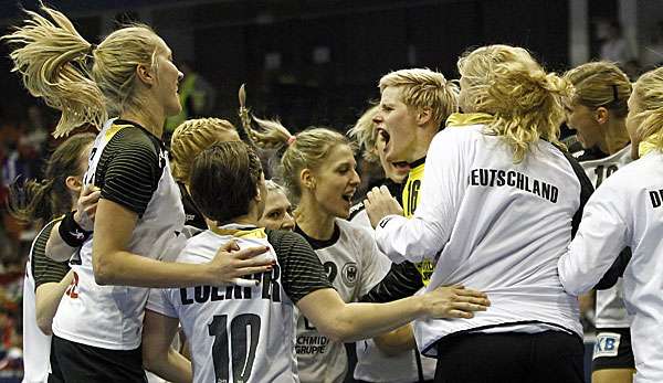 Grund zum Jubel: Deutschlands Handballerinnen stehen im WM-Viertelfinale