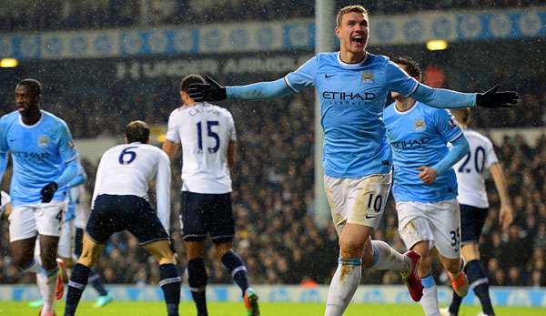 Edin Dzeko traf beim 5:1-Sieg von ManCity zum zwischenzeitlichen 3:0