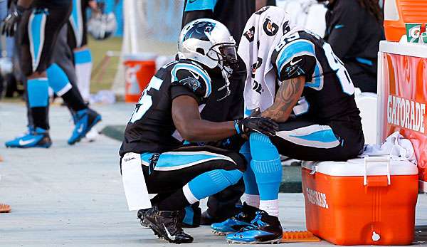 Steve Smith (r.) hat bei den Panthers keine Zukunft mehr 