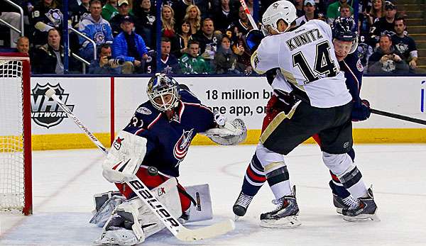 Chris Kunitz (r.) traf für Pittsburgh beim Sieg bei den Blue Jackets