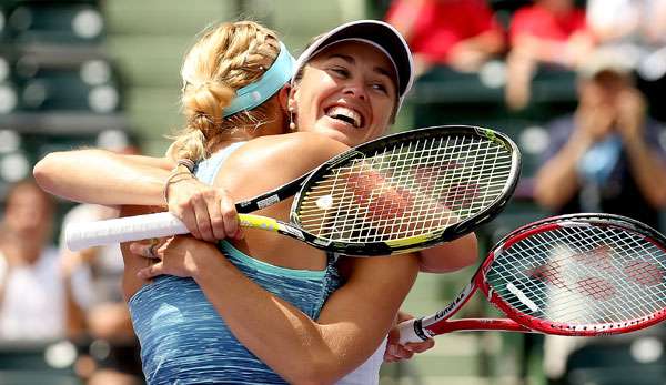 Zwischen Martina Hingis und Sabine Lisicki herrscht auch abseits des Platzes Harmonie