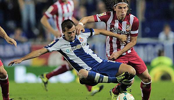 Filipe Luis (r.) ist bei Diego Simeone als Linksverteidiger gesetzt