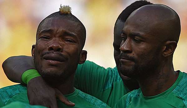 Serey Die konnte seine Tränen bei der Nationalhymne nicht zurückhalten