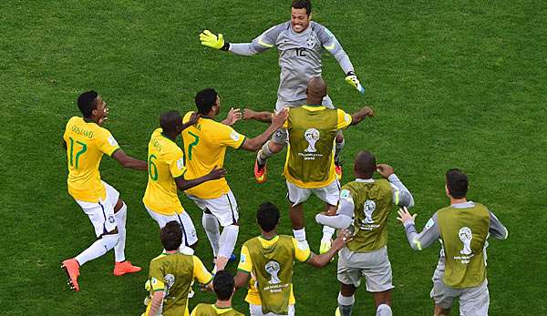 Brasiliens Keeper Julio Cesar hielt im Elfmeterschießen gegen Chile zwei Elfmeter